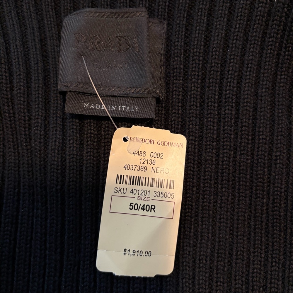 Authentic Prada Mens Black Puffer Sweater Jacket - NWT - Picture 7 of 11